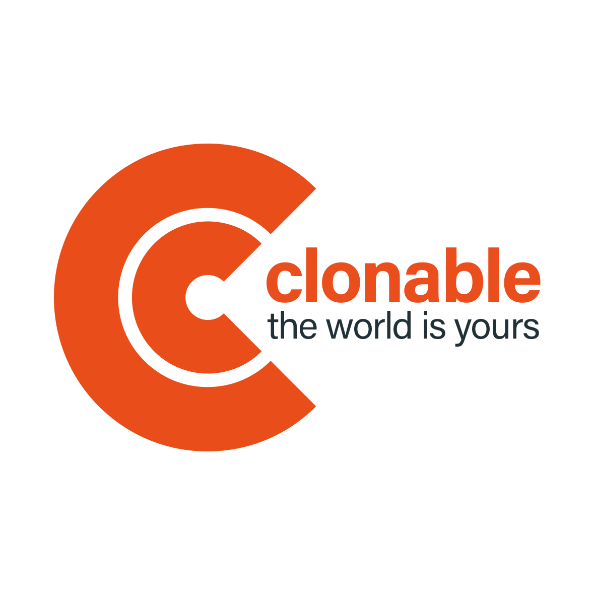Clonable logo z hasłem na jasnym tle